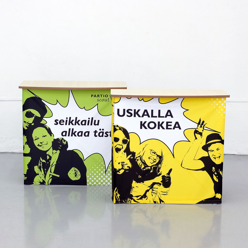 Kokkuvolditav pop-up messilauad